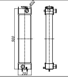 رادیاتور بیل مکانیکی PC70-8 PC70 آلومینیومی 201-03-D1130