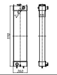 PC120-8 PC130-8 رادیاتور بیل مکانیکی 203-03-12221 کالیبر 50 میلی متر