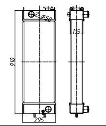 رادیاتور بیل مکانیکی کوماتسو PC138 | 22B-03-12110 تعویض قطعه خنک کننده