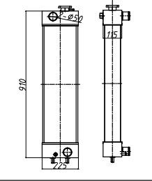 رادیاتور بیل مکانیکی کوماتسو PC138-2 | مونتاژ کامل رادیاتور 225mm 22B-03-13110