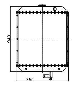PC270-7 PC220LL-7 PC290-7 بیل مکانیکی رادیاتور 206-03-72110 206-03-72111