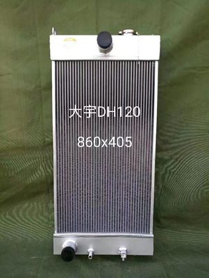 مجموعه رادیاتور بیل مکانیکی دوسان DH120 | تعویض قطعه خنک کننده | هسته آلومینیومی ضخیم شده 4 ردیفه